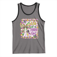 Funny Mardi Gras Throw Girl Life Tank Top Coquette Bow Carnival