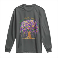 Mardi Gras Tree Brushstroke Graphic Long Sleeve Shirt Laissez Les Bon Temps Rouler