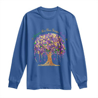 Mardi Gras Tree Brushstroke Graphic Long Sleeve Shirt Laissez Les Bon Temps Rouler
