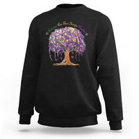 Mardi Gras Tree Brushstroke Graphic Sweatshirt Laissez Les Bon Temps Rouler