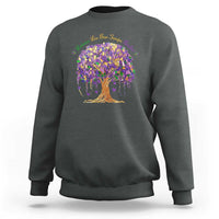 Mardi Gras Tree Brushstroke Graphic Sweatshirt Laissez Les Bon Temps Rouler
