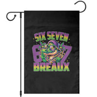 Mardi Gras Six Seven Breaux Garden Flag Funny Mardigator Alligator 6 7 Meme