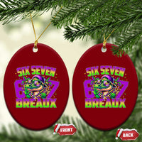 Mardi Gras Six Seven Breaux Ceramic Ornament Funny Mardigator Alligator 6 7 Meme
