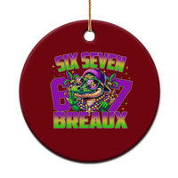 Mardi Gras Six Seven Breaux Ceramic Ornament Funny Mardigator Alligator 6 7 Meme