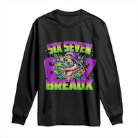 Mardi Gras Six Seven Breaux Long Sleeve Shirt Funny Mardigator Alligator 6 7 Meme