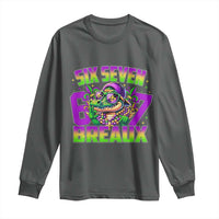 Mardi Gras Six Seven Breaux Long Sleeve Shirt Funny Mardigator Alligator 6 7 Meme