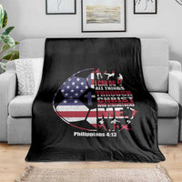 Christian Soccer Throw Blanket I Can Do All Things Through Christ Who Strengthens Me