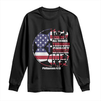 Christian Soccer Long Sleeve Shirt I Can Do All Things Through Christ Who Strengthens Me