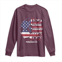 Christian Soccer Long Sleeve Shirt I Can Do All Things Through Christ Who Strengthens Me