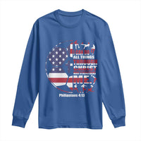 Christian Soccer Long Sleeve Shirt I Can Do All Things Through Christ Who Strengthens Me