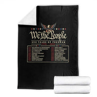 250 Year Timeline 1776 2026 Patriotic Historical Anniversary Throw Blanket