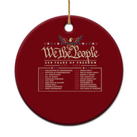 250 Year Timeline 1776 2026 Patriotic Historical Anniversary Ceramic Ornament