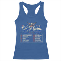 250 Year Timeline 1776 2026 Patriotic Historical Anniversary Racerback Tank Top