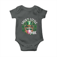 Funny St Patrick's Day Lucky Little Dude Baby Onesie Cute Leprechaun Shamrock