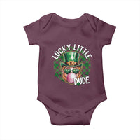 Funny St Patrick's Day Lucky Little Dude Baby Onesie Cute Leprechaun Shamrock