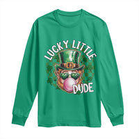 Funny St Patrick's Day Lucky Little Dude Long Sleeve Shirt Cute Leprechaun Shamrock
