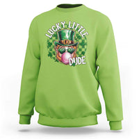 Funny St Patrick's Day Lucky Little Dude Sweatshirt Cute Leprechaun Shamrock