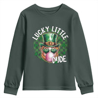 Funny St Patrick's Day Lucky Little Dude Youth Sweatshirt Cute Leprechaun Shamrock