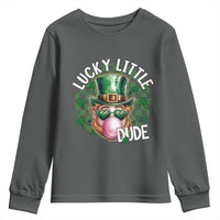 Funny St Patrick's Day Lucky Little Dude Youth Sweatshirt Cute Leprechaun Shamrock