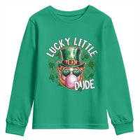 Funny St Patrick's Day Lucky Little Dude Youth Sweatshirt Cute Leprechaun Shamrock