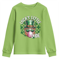 Funny St Patrick's Day Lucky Little Dude Youth Sweatshirt Cute Leprechaun Shamrock