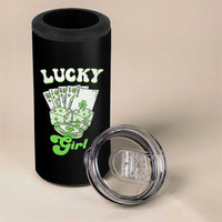 Funny St Patrick's Day Casino Games 4 in 1 Can Cooler Tumbler Lucky Girl Shamrock Casino Poker Chips Cards