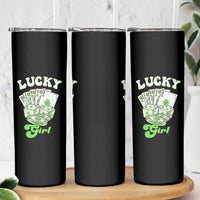 Funny St Patrick's Day Casino Games Skinny Tumbler Lucky Girl Shamrock Casino Poker Chips Cards