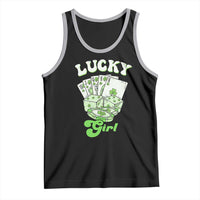 Funny St Patrick's Day Casino Games Tank Top Lucky Girl Shamrock Casino Poker Chips Cards