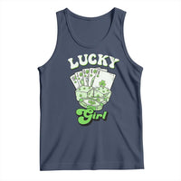 Funny St Patrick's Day Casino Games Tank Top Lucky Girl Shamrock Casino Poker Chips Cards