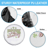 Funny St Patrick's Day Cowboy Cowgirl Spare Tire Cover Howdy Go Lucky Shamrock