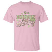 Funny St Patrick's Day Cowboy Cowgirl T Shirt Howdy Go Lucky Shamrock