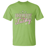 Funny St Patrick's Day Cowboy Cowgirl T Shirt Howdy Go Lucky Shamrock