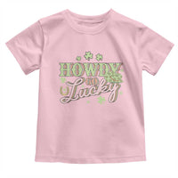 Funny St Patrick's Day Cowboy Cowgirl Toddler T Shirt Howdy Go Lucky Shamrock