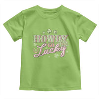 Funny St Patrick's Day Cowboy Cowgirl Toddler T Shirt Howdy Go Lucky Shamrock