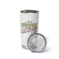 Funny St Patrick's Day Cowboy Cowgirl Tumbler Cup Howdy Go Lucky Shamrock