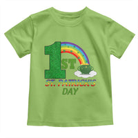 Funny First 1st St Patrick's Day Toddler T Shirt Shamrock Rainbow Glitter Print