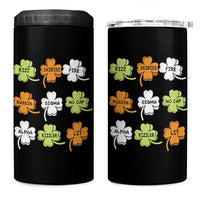 Funny Skibidi Rizz St Patrick's Day 4 in 1 Can Cooler Tumbler Shamrock Clover Candy Rizzler Meme