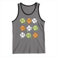 Funny Skibidi Rizz St Patrick's Day Tank Top Shamrock Clover Candy Rizzler Meme