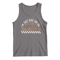 Funny American Football I'm Just Here For The Snacks Tank Top Glitter Print