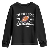 Funny American Football I'm Just Here For The Snacks Youth Sweatshirt Vintage Star