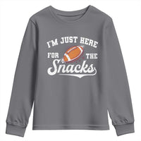 Funny American Football I'm Just Here For The Snacks Youth Sweatshirt Vintage Star