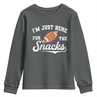 Funny American Football I'm Just Here For The Snacks Youth Sweatshirt Vintage Star