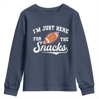 Funny American Football I'm Just Here For The Snacks Youth Sweatshirt Vintage Star