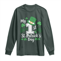 Funny My 1st St Patrick's Day Long Sleeve Shirt Shamrock