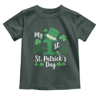 Funny My 1st St Patrick's Day Toddler T Shirt Shamrock Glitter Print