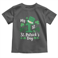 Funny My 1st St Patrick's Day Toddler T Shirt Shamrock Glitter Print