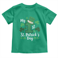 Funny My 1st St Patrick's Day Toddler T Shirt Shamrock Glitter Print