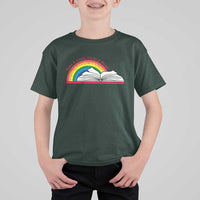 Take A Look It's In A Book T Shirt For Kid Reader Lover Librarian Rainbow