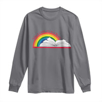 Take A Look It's In A Book Long Sleeve Shirt Reader Lover Librarian Rainbow