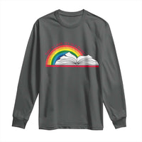 Take A Look It's In A Book Long Sleeve Shirt Reader Lover Librarian Rainbow